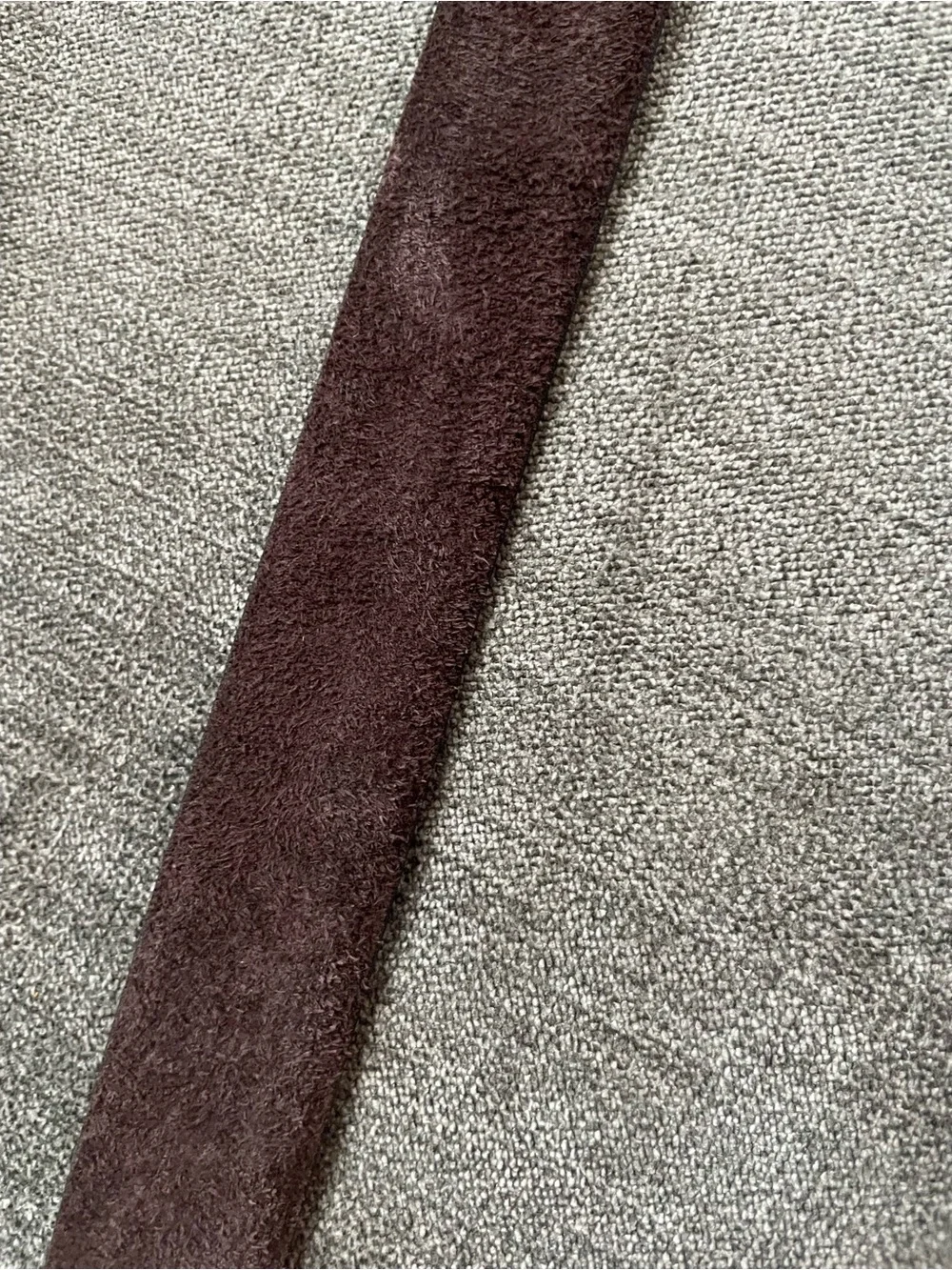 Madewell elongated buckle belt Dark Brown Suede Belt with Gold Buckle